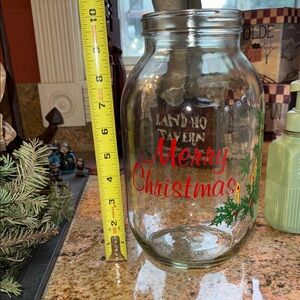 Carlton Glass 3 L Festive Glass Jar with Red Lid